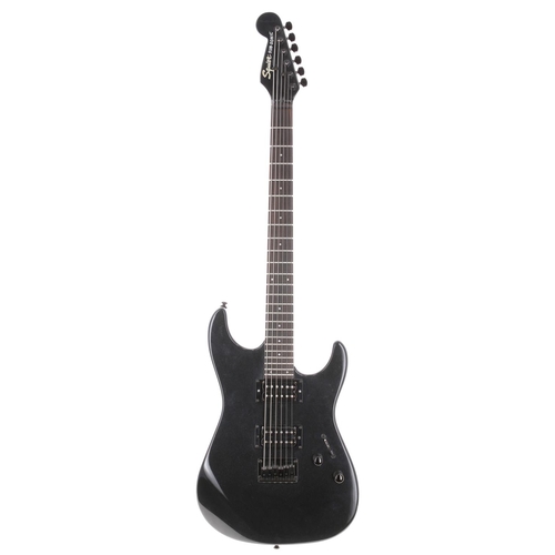 73 - 2001 Squier by Fender Sub-Sonic baritone electric guitar, made in Korea; Body: metallic black finish... 