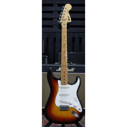 887 - 1970s Maya electric guitar; Body: sunburst finish, dings and scratches, further scuffs to edges; Nec... 