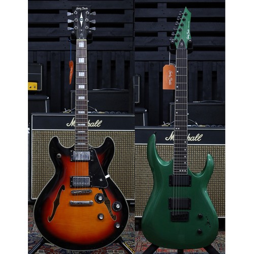 878 - Harley Benton Progressive Series R-446 electric guitar; together with a Harley Benton HB-35 semi-hol... 