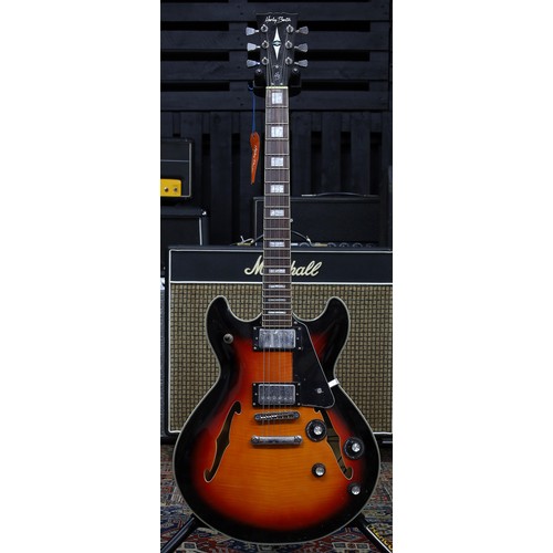 878 - Harley Benton Progressive Series R-446 electric guitar; together with a Harley Benton HB-35 semi-hol... 