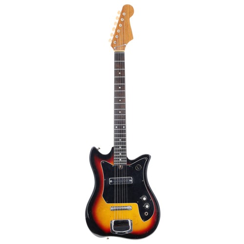 883 - 1970s Kay E-100 electric guitar, made in Taiwan, sunburst finish (imperfections)