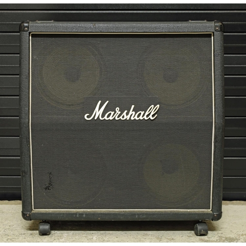 938 - 1977 Marshall 4x12 1960A guitar amplifier speaker cabinet, fitted with three original G12H Celestion... 