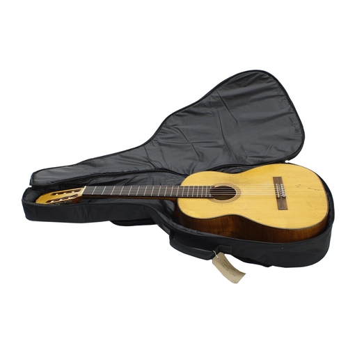 3236 - 1970 Oscar Teller 45 classical guitar; Back and sides: figured maple; Top: natural spruce, heavy scr... 