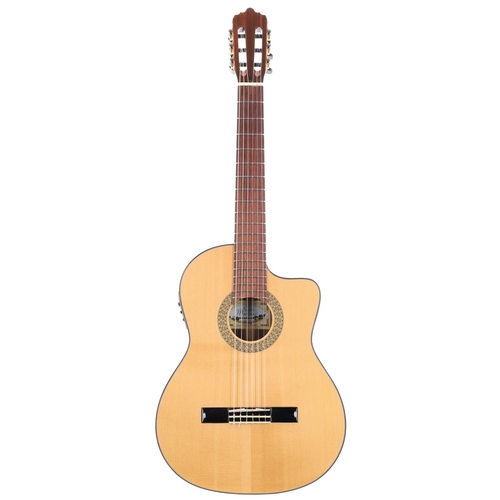 3257 - 2009 Santos Martinez SM650CEA nylon string electro-acoustic guitar, with solid spruce top, rosewood ... 