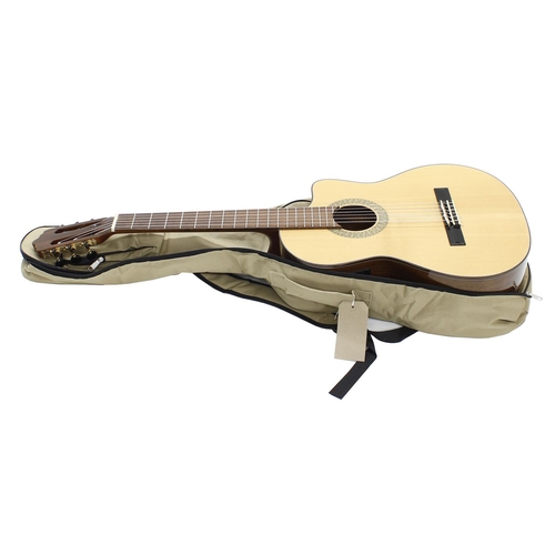 3257 - 2009 Santos Martinez SM650CEA nylon string electro-acoustic guitar, with solid spruce top, rosewood ... 