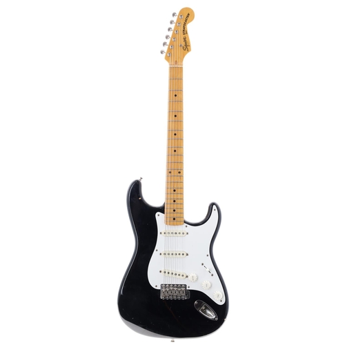 77 - 1983 Squier by Fender JV Series Stratocaster electric guitar, made in Japan; Body: black finish, sur... 