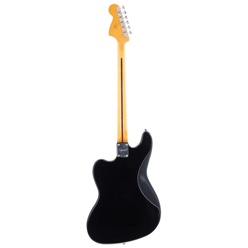 79 - 2022 Squier by Fender Bass VI electric guitar, made in Indonesia; Body: black finish; Neck: maple; F... 