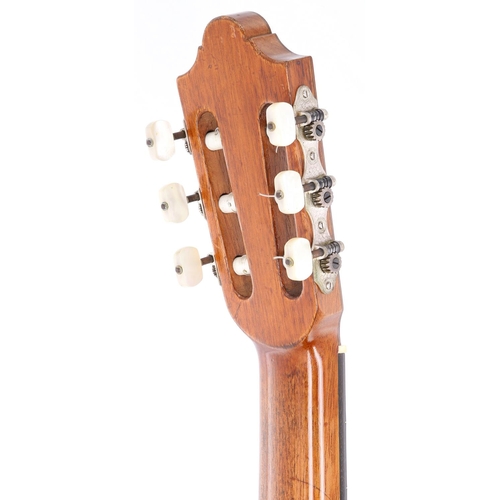 2226 - The Granary Collection - 1976 Daniel Friederich classical guitar, made in Paris, France; Back and si... 