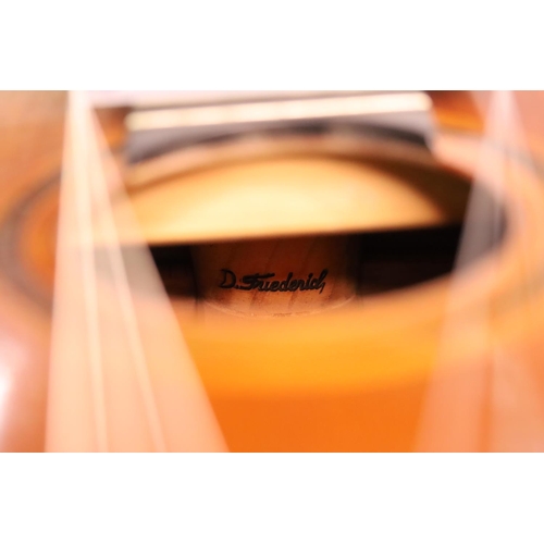 2226 - The Granary Collection - 1976 Daniel Friederich classical guitar, made in Paris, France; Back and si... 