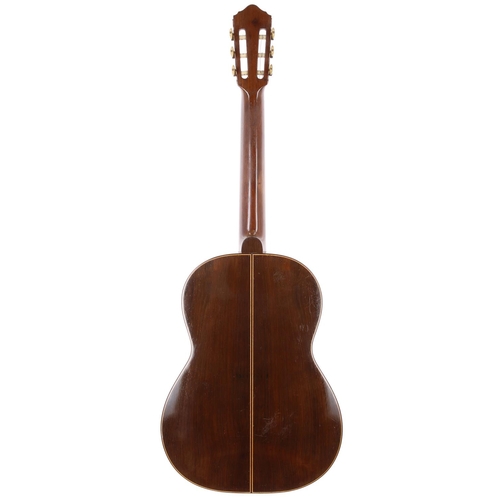 2221 - The Granary Collection - 1938 Antonio Emilio Pascual Viudes classical guitar, made in Madrid; Back a... 