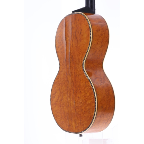 2206 - The Granary Collection - 19th century French guitar branded 'Petit Jean Laine'; Back and sides: bird... 