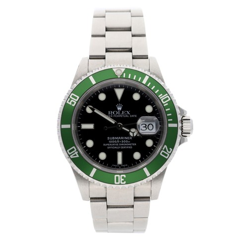 7 - Rolex Oyster Perpetual Date Submariner 'Kermit' stainless steel gentleman's wristwatch, reference no... 