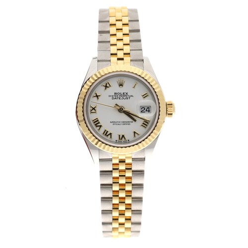 16 - Rolex Oyster Perpetual Datejust stainless steel and gold lady's wristwatch, reference no. 279173, se... 