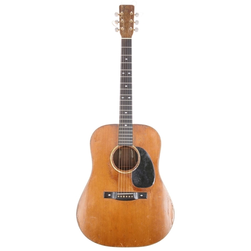 487 - Noel Harrison - Mark Whitebook acoustic guitar, made in USA, circa 1971; Back and sides: three piece... 