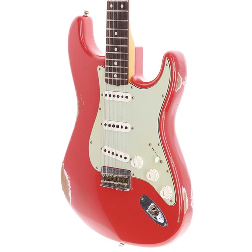 39 - 2022 Fender Custom Shop 60 Stratocaster Relic electric guitar, made in USA; Body: aged/relic Fiesta ... 