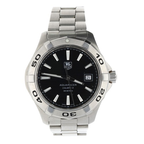 31 - Tag Heuer Aquaracer Calibre 5 automatic stainless steel gentleman's wristwatch, reference no. WAP201... 