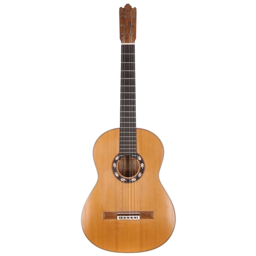 3225 - 2001 Juan Lopez Aguilarte Flamenco guitar, made in Granada, Spain; Back and sides: cypress with rose... 