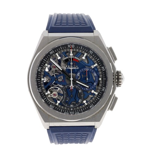 36 - Zenith Defy El Primero 21 chronograph automatic titanium gentleman's wristwatch, reference no. 95.90... 