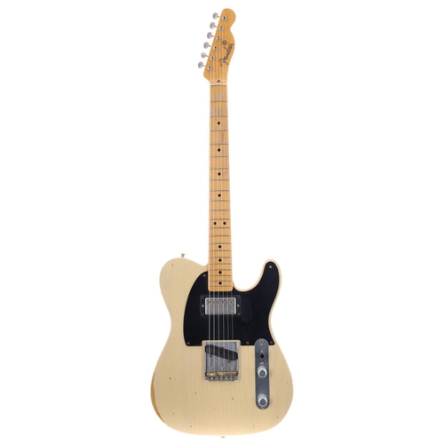 55 - 2007 Fender Custom Shop Nocaster Relic electric guitar, made in USA; Body: see-through blonde relic ... 