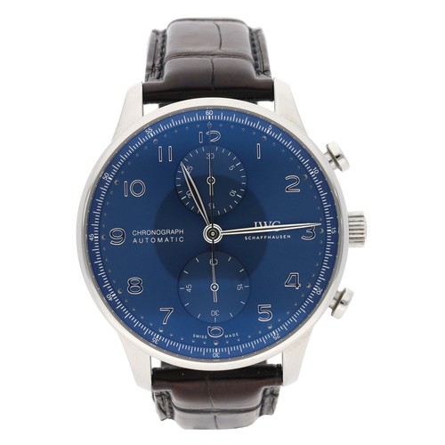 39 - International Watch Co. (IWC) Portugieser Chronograph automatic stainless steel gentleman's wristwat... 