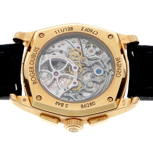 48 - Roger Dubuis La Monegasque chronograph 18ct rose gold gentleman's wristwatch, reference no. 86280, s... 