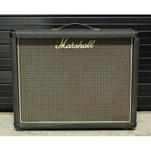 942 - 1976 Marshall 2x12 guitar amplifier speaker cabinet, made in England, with 2 x Celestion T1281 black... 