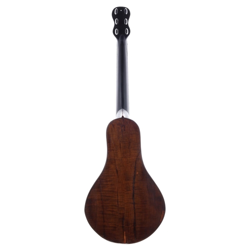 3209 - Unusual 19th century German pear shaped guitar, with maple back and sides, spruce top, ebony fretboa... 