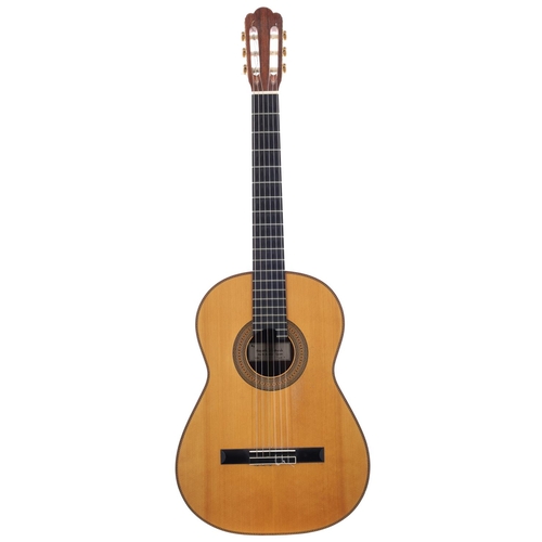 3221 - 1992 Kenneth Leftwich classical guitar, made in Essex, England; Back and sides: Indian rosewood, a f... 