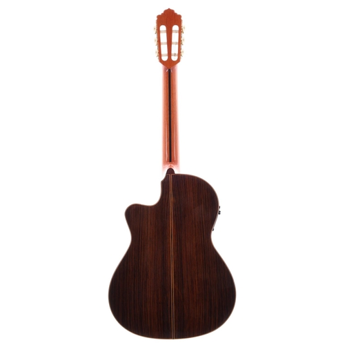 3251 - Almansa CTW459E2 electro-acoustic nylon string guitar; Back and sides: Indian rosewood, light surfac... 