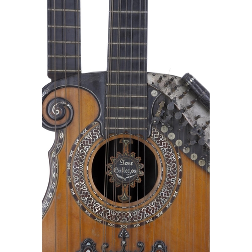 3211 - Great Exhibition of 1851 interest -Important, historic and unique harp-guitar with bespoke stand mad... 