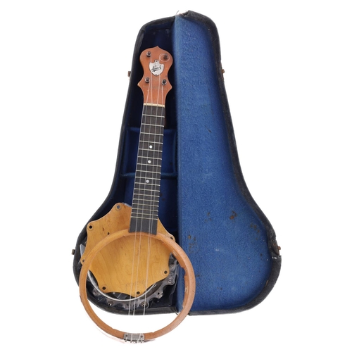 1510 - Keech banjolele, W. Temlett small six string zither banjolin and a ukulele banjo (all in need of res... 