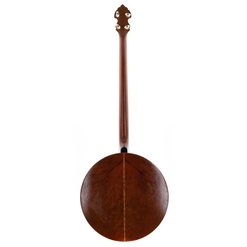 1584 - Cammeyer 'The New Era Deluxe' four string plectrum banjo circa 1939, with satinwood and boxwood band... 