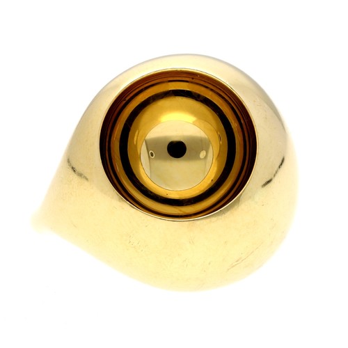 73 - Jacqueline Rabun 18ct yellow metal ring, signed, 29.5gm, 25mm, ring size K (ref.33)... 