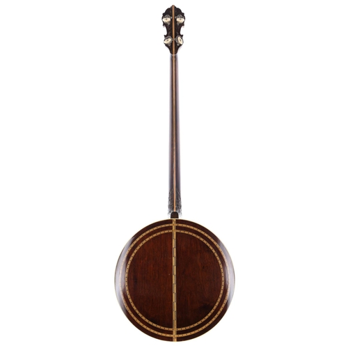 1590 - Paramount Style C Model four string plectrum banjo by William L. Lange, bearing the maker's trademar... 