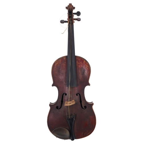 2023 - Late 19th century double purfled violin labelled Caspar da Salo..., 14 7/16