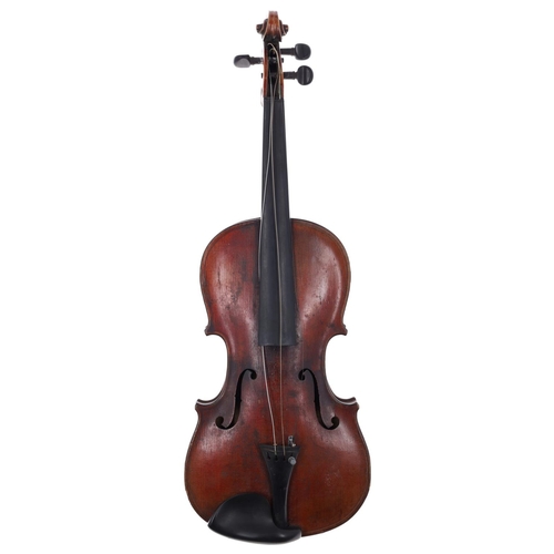 2024 - Late 19th century German violin branded with the A/S logo beneath the button on the back and labelle... 