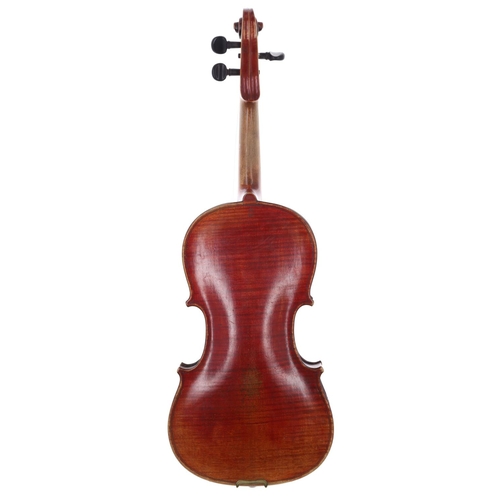 2024 - Late 19th century German violin branded with the A/S logo beneath the button on the back and labelle... 