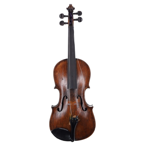 2026 - 19th century German three-quarter size violin labelled Nicolaus Amatus..., also bearing a wax head p... 