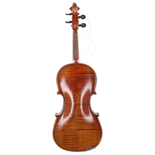 2030 - German Maggini copy violin labelled Andreas Kohler, Voigtland, 14 1/4