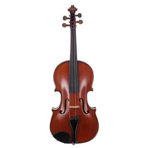 2039 - Good half size violin circa 1920, 12 1/8