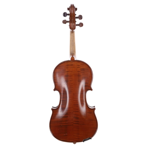 2039 - Good half size violin circa 1920, 12 1/8