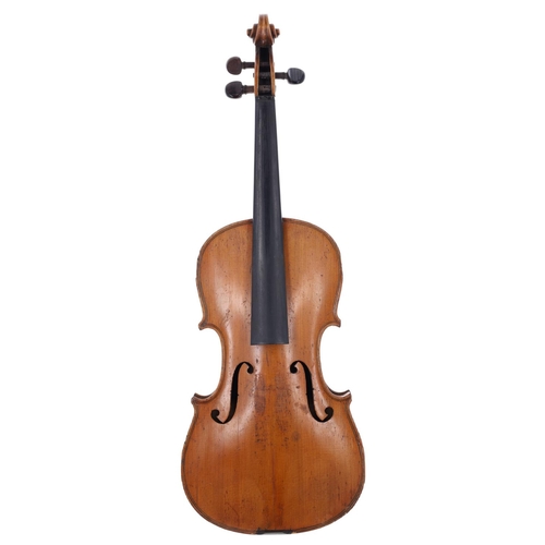 2041 - Early 20th century German three-quarter size violin, 13 1/2