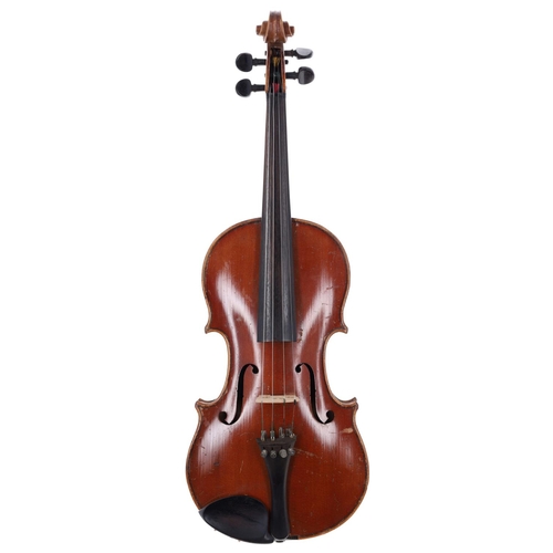 2042 - Czechoslovakian Stradivari copy violin, circa 1930, 14 1/16