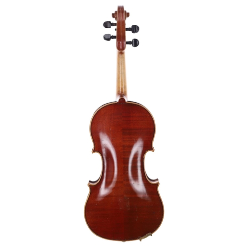 2042 - Czechoslovakian Stradivari copy violin, circa 1930, 14 1/16