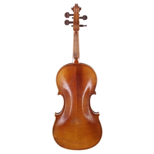 2043 - Early 20th century Czechoslovakian violin, 14 3/16