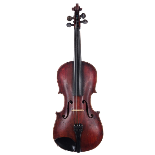 2052 - 19th century half size violin, 12 5/16