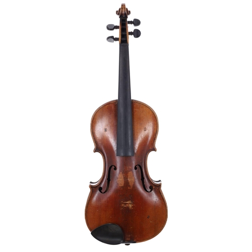 2415 - Late 19th century violin labelled Nicolaus Amatus..., 14 1/8