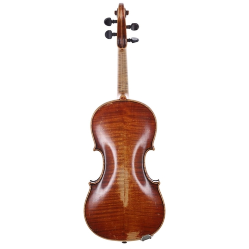 2415 - Late 19th century violin labelled Nicolaus Amatus..., 14 1/8