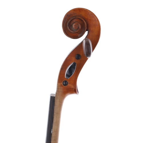 2441 - Early 20th century French violin labelled Nicolaus Amatus..., 14 1/4