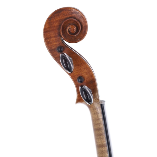 2447 - Interesting 18th century violin in need of restoration, 14 1/8